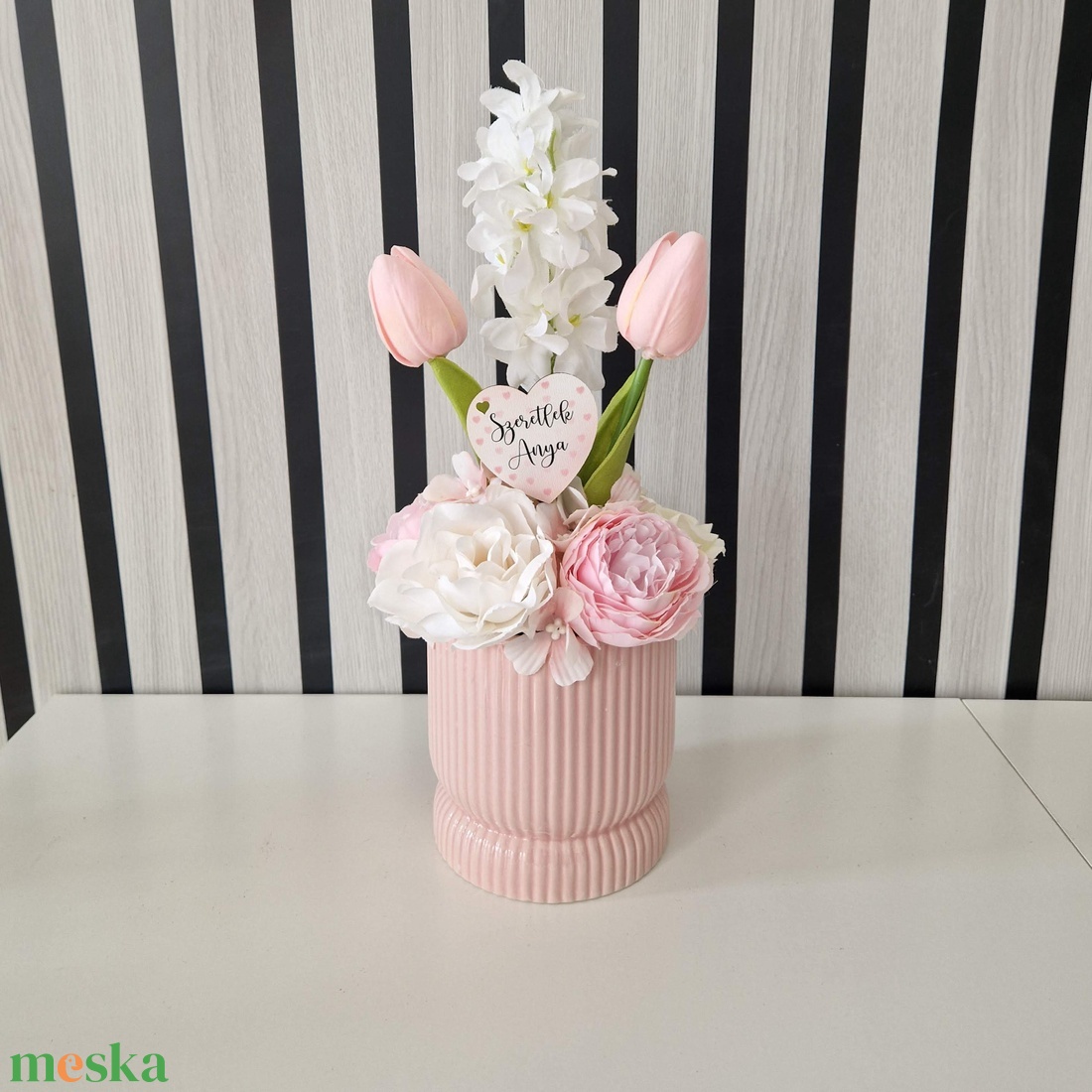 Anyák napjára asztaldísz  - otthon & életmód - virágdekoráció - virágdíszek - asztali virágdísz - Meska.hu