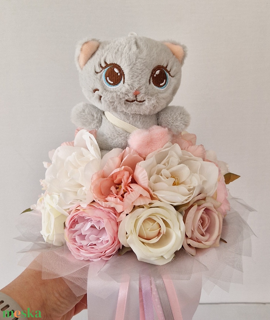 Ovis cicás ballagási csokor - otthon & életmód - virágdekoráció - virágok - virágcsokor - Meska.hu