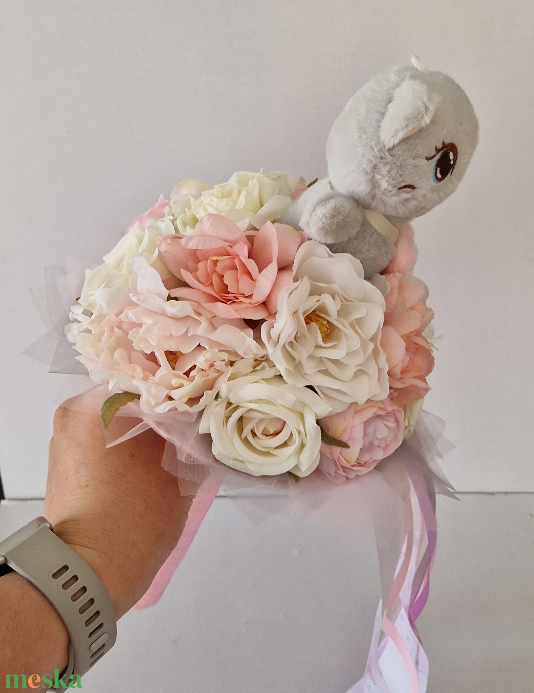 Ovis cicás ballagási csokor - otthon & életmód - virágdekoráció - virágok - virágcsokor - Meska.hu