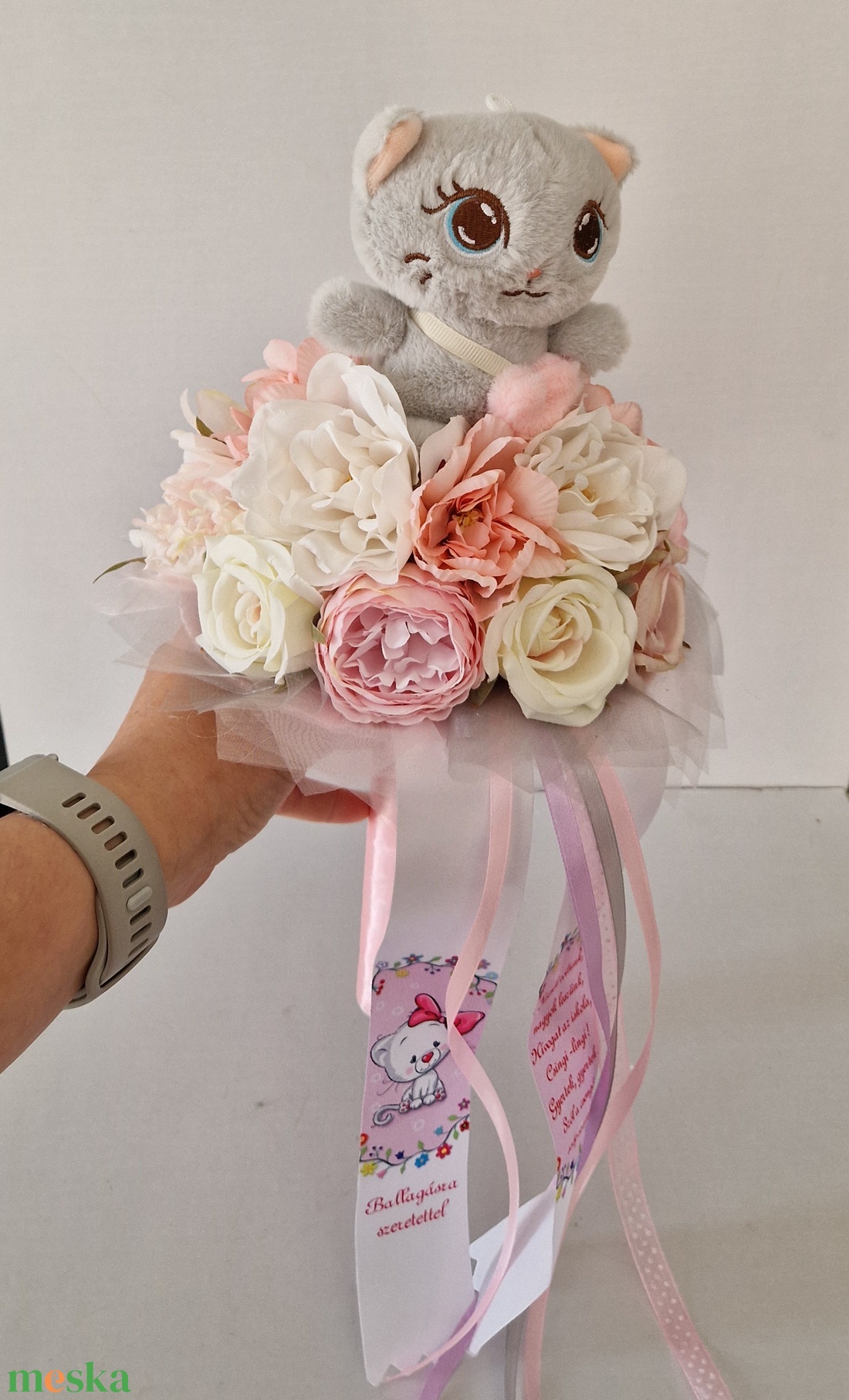 Ovis cicás ballagási csokor - otthon & életmód - virágdekoráció - virágok - virágcsokor - Meska.hu