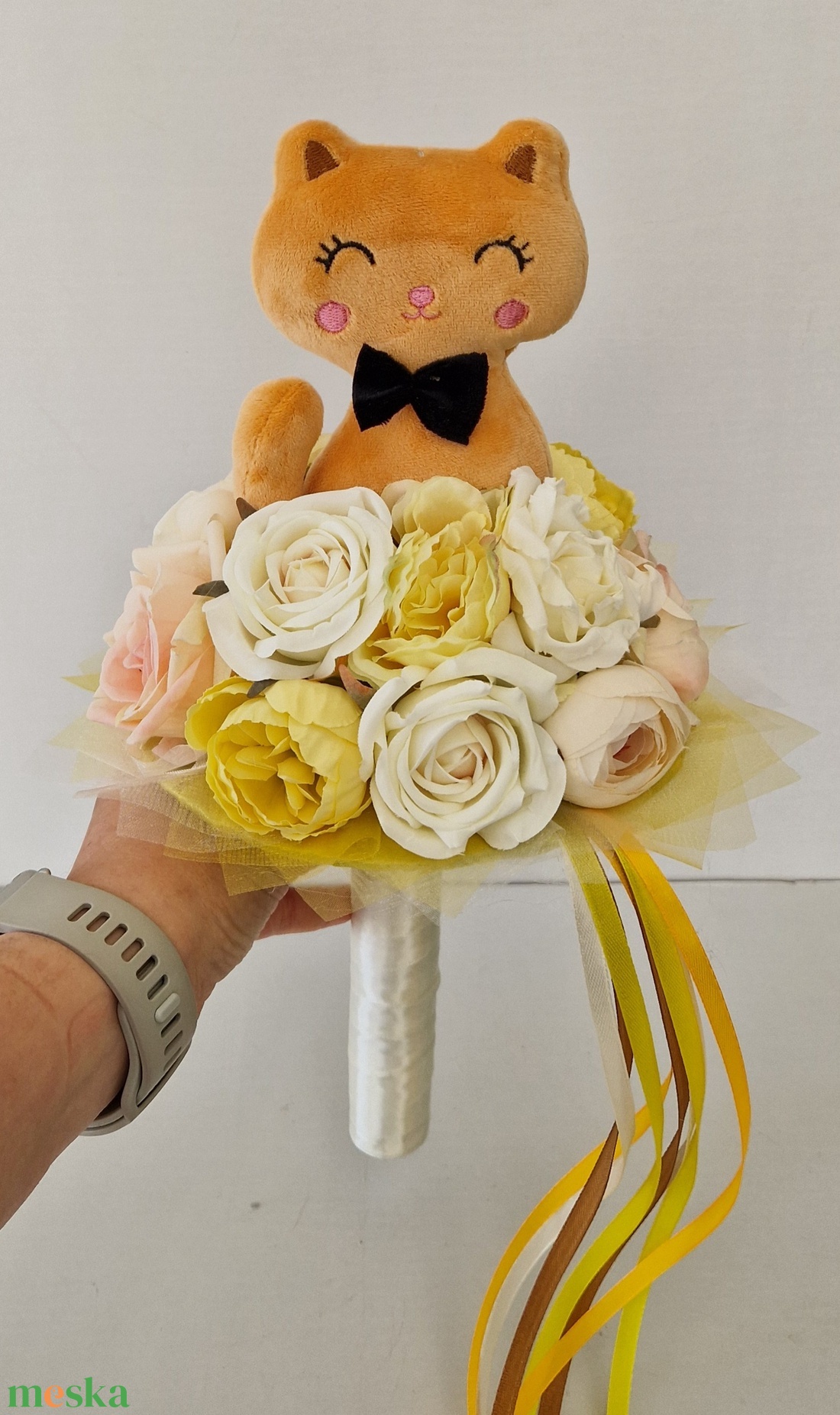 Ovis cicás ballagási csokor - otthon & életmód - virágdekoráció - virágok - virágcsokor - Meska.hu