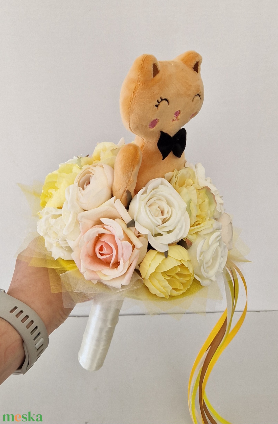 Ovis cicás ballagási csokor - otthon & életmód - virágdekoráció - virágok - virágcsokor - Meska.hu