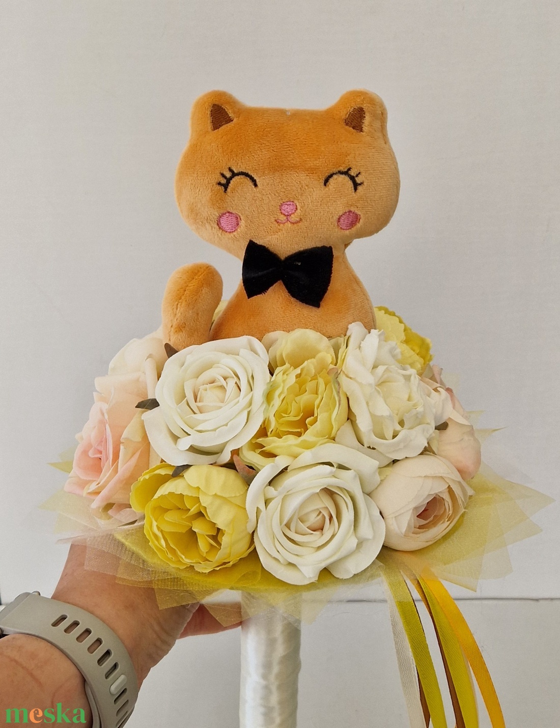 Ovis cicás ballagási csokor - otthon & életmód - virágdekoráció - virágok - virágcsokor - Meska.hu