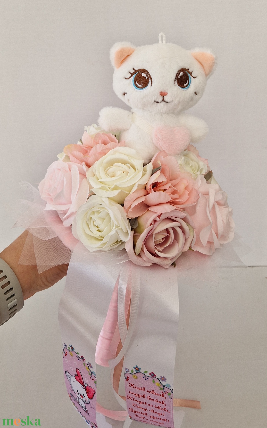 Ovis cicás ballagási csokor - otthon & életmód - virágdekoráció - virágok - virágcsokor - Meska.hu