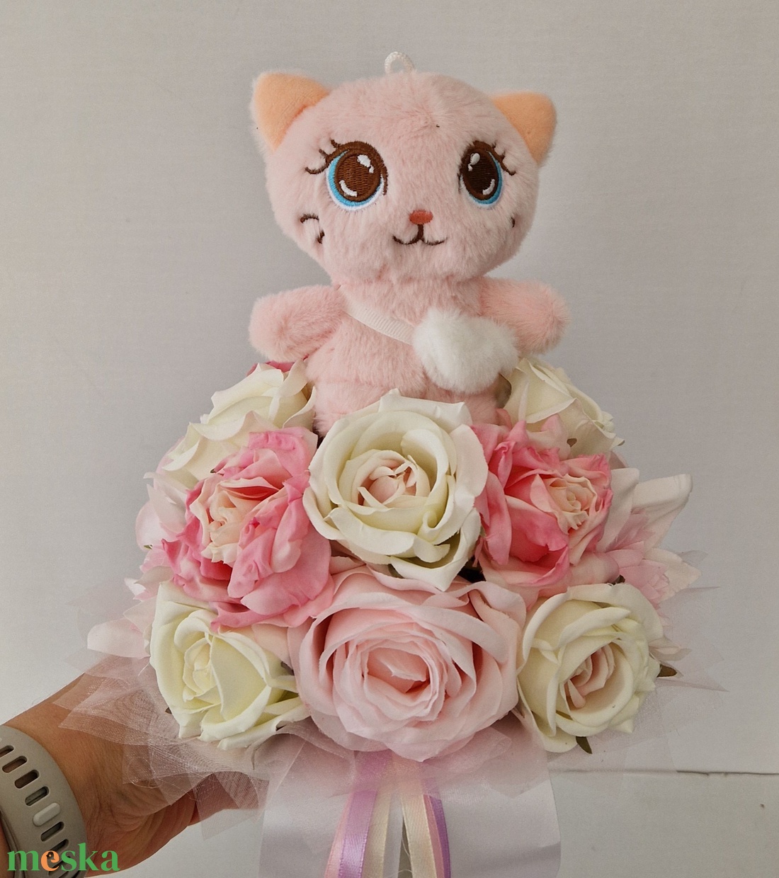 Ovis cicás ballagási csokor - otthon & életmód - virágdekoráció - virágok - virágcsokor - Meska.hu