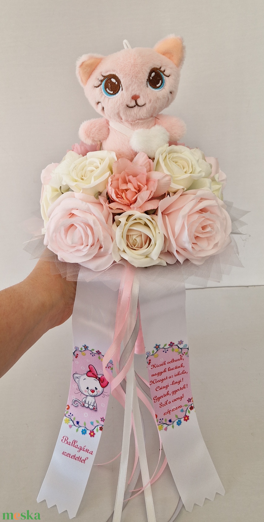 Ovis cicás ballagási csokor - otthon & életmód - virágdekoráció - virágok - virágcsokor - Meska.hu