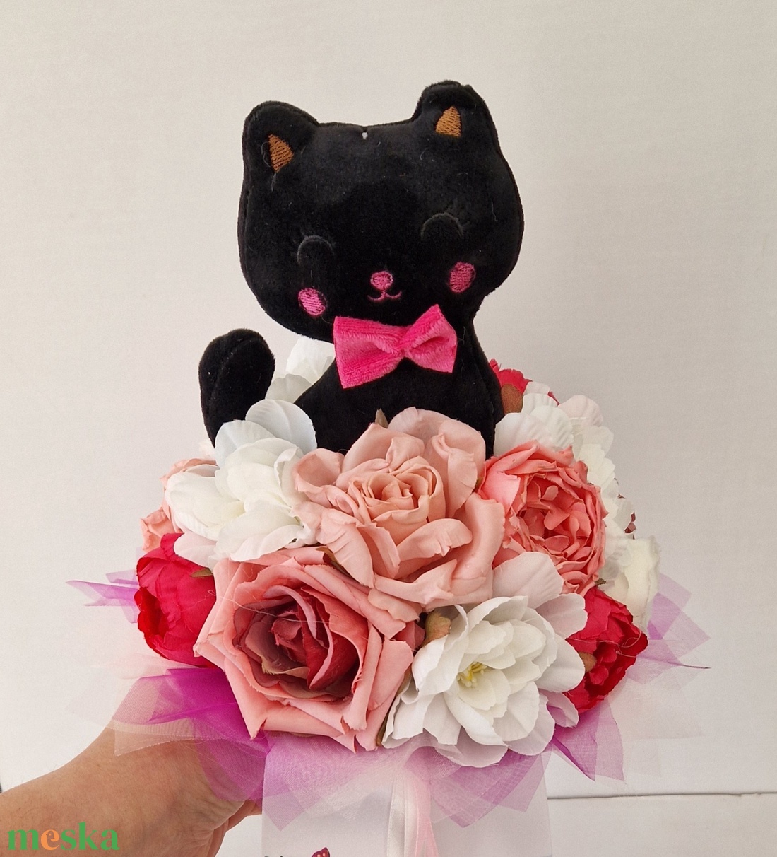 Cicás ballagási csokor  - otthon & életmód - virágdekoráció - virágok - virágcsokor - Meska.hu