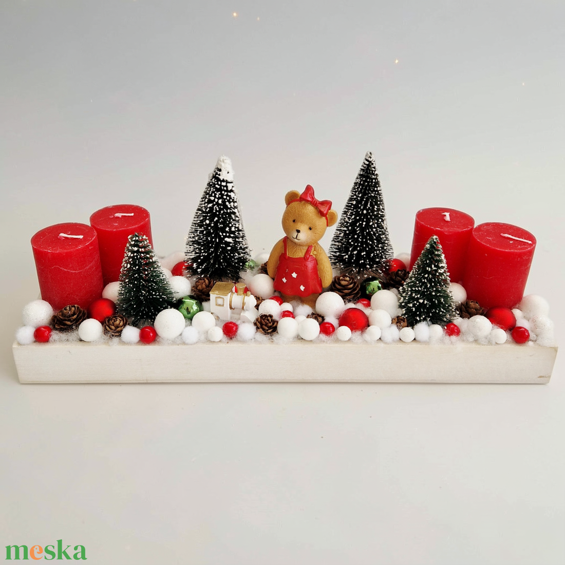 Adventi asztaldísz  - karácsony - adventi díszek - adventi koszorú - Meska.hu