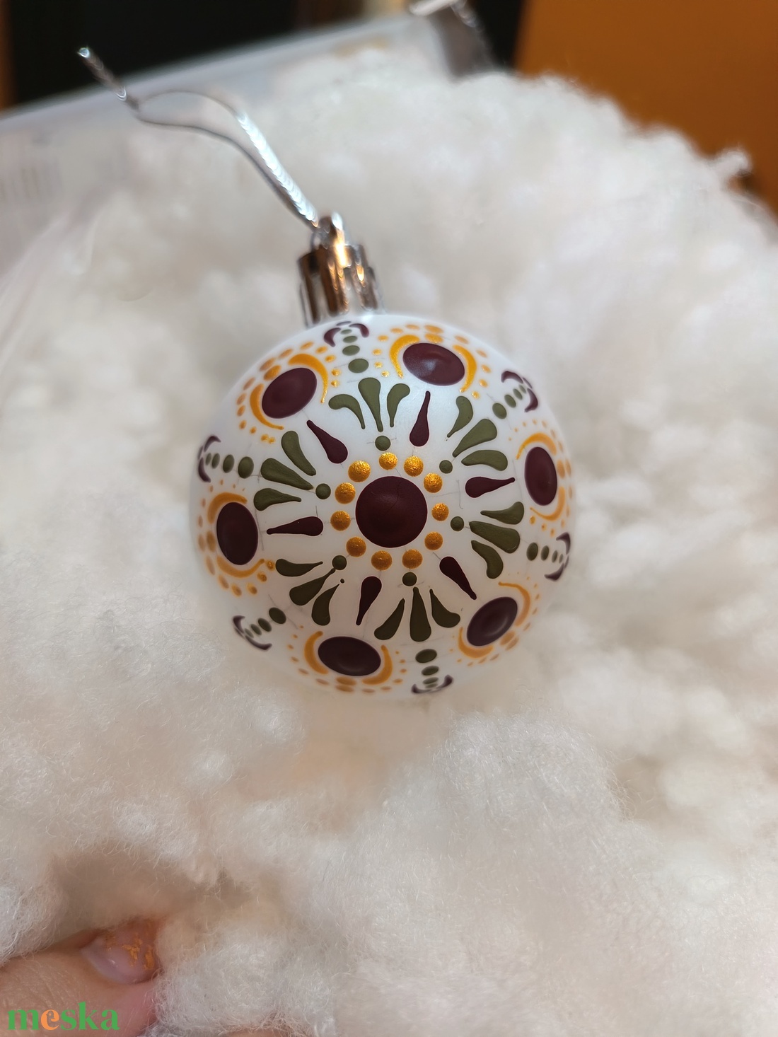 Mintás pontozott Karácsonyfadísz - karácsony - karácsonyi lakásdekoráció - karácsonyfadíszek - Meska.hu