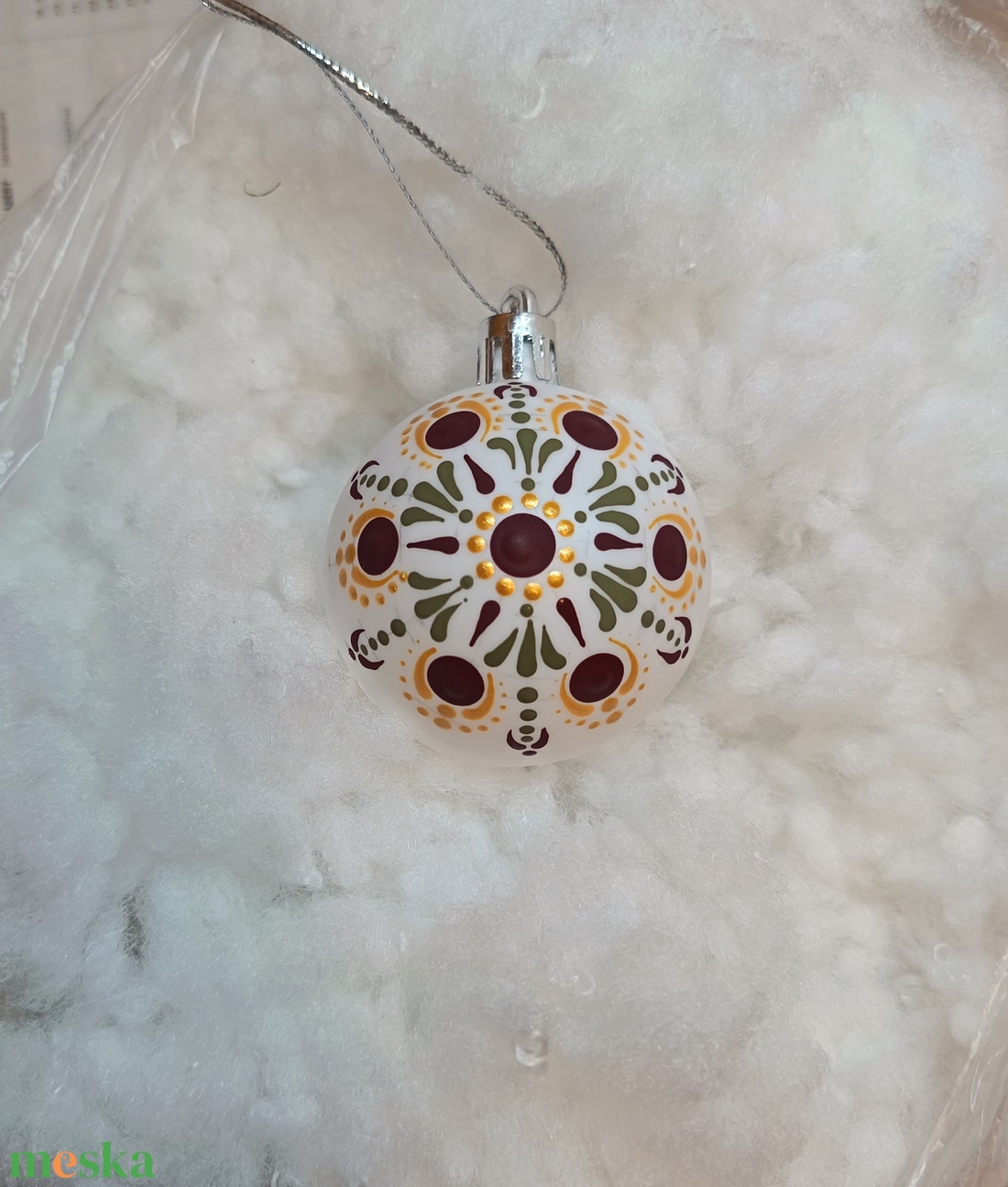 Mintás pontozott Karácsonyfadísz - karácsony - karácsonyi lakásdekoráció - karácsonyfadíszek - Meska.hu