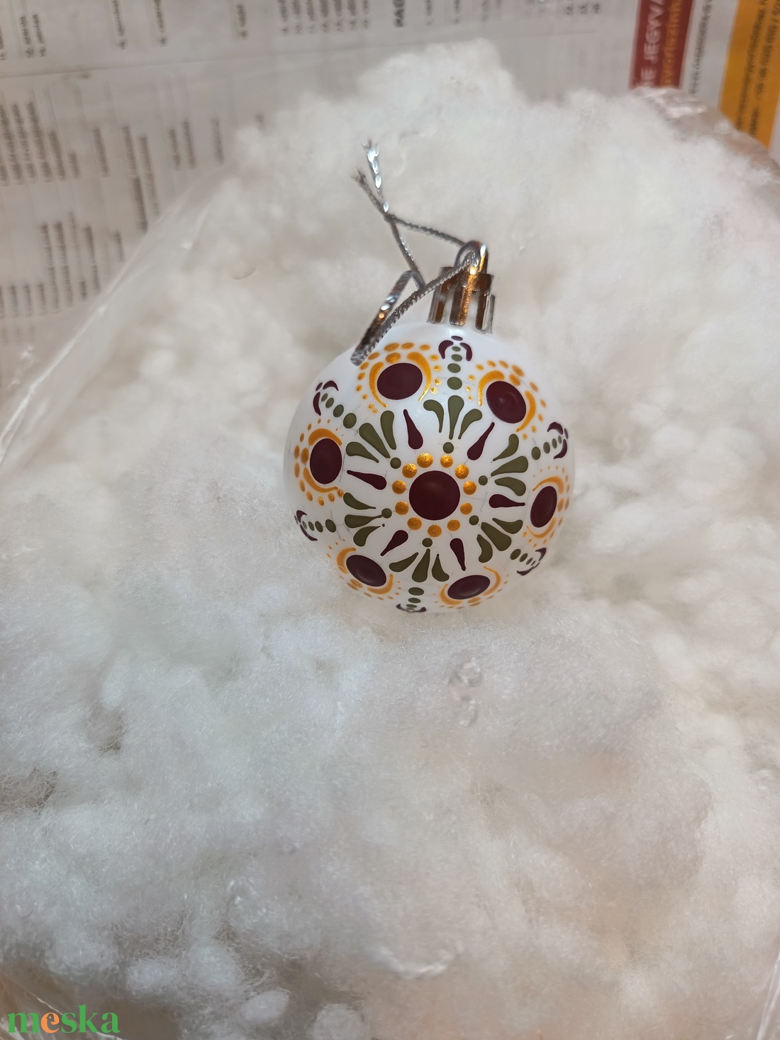 Mintás pontozott Karácsonyfadísz - karácsony - karácsonyi lakásdekoráció - karácsonyfadíszek - Meska.hu