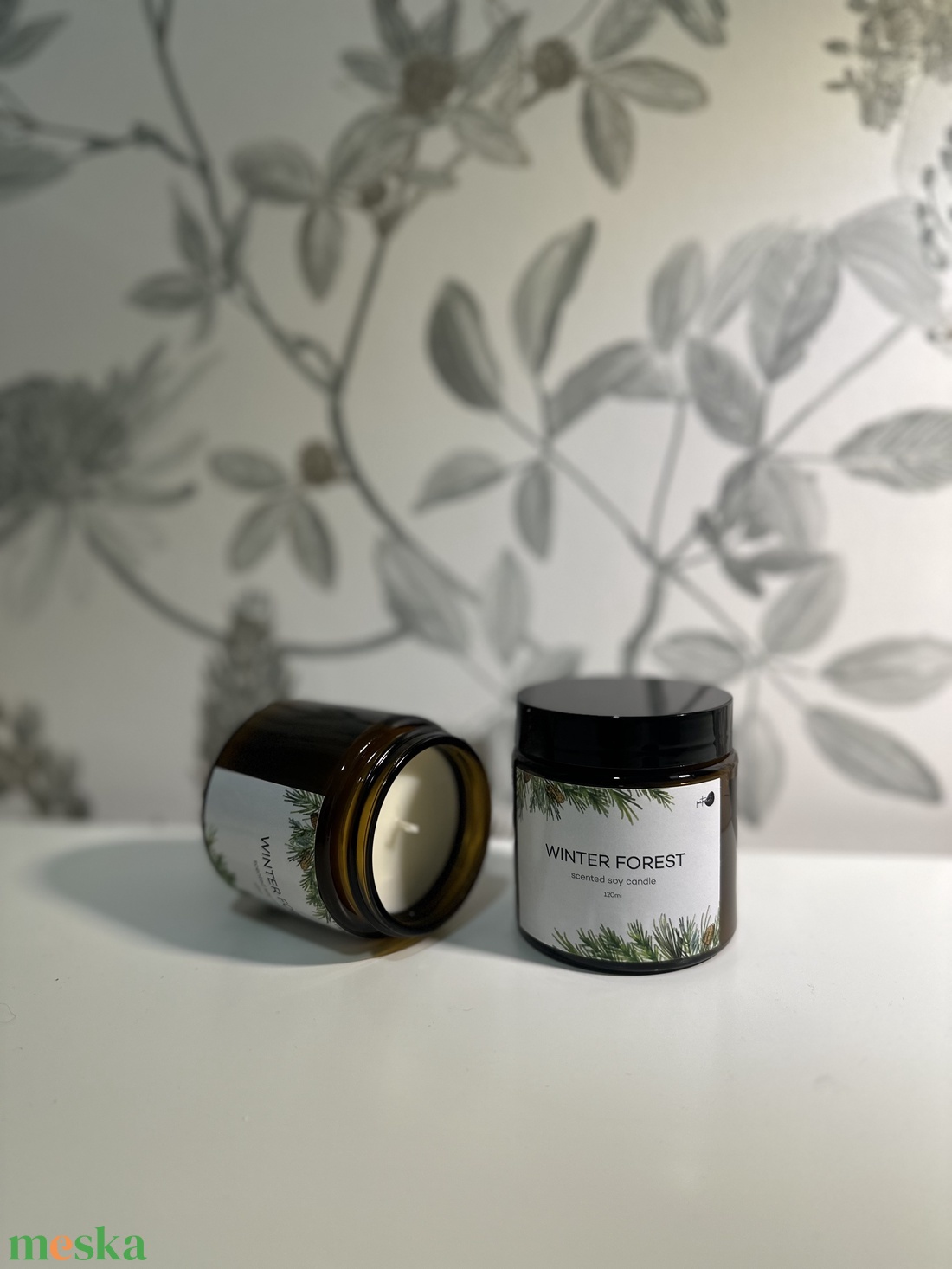 WINTER FOREST illatosított szójagyertya üvegtégelyben - otthon & életmód - gyertya, illat, aroma - gyertya - Meska.hu