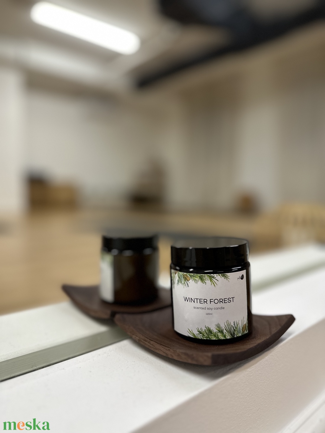 WINTER FOREST illatosított szójagyertya üvegtégelyben - otthon & életmód - gyertya, illat, aroma - gyertya - Meska.hu