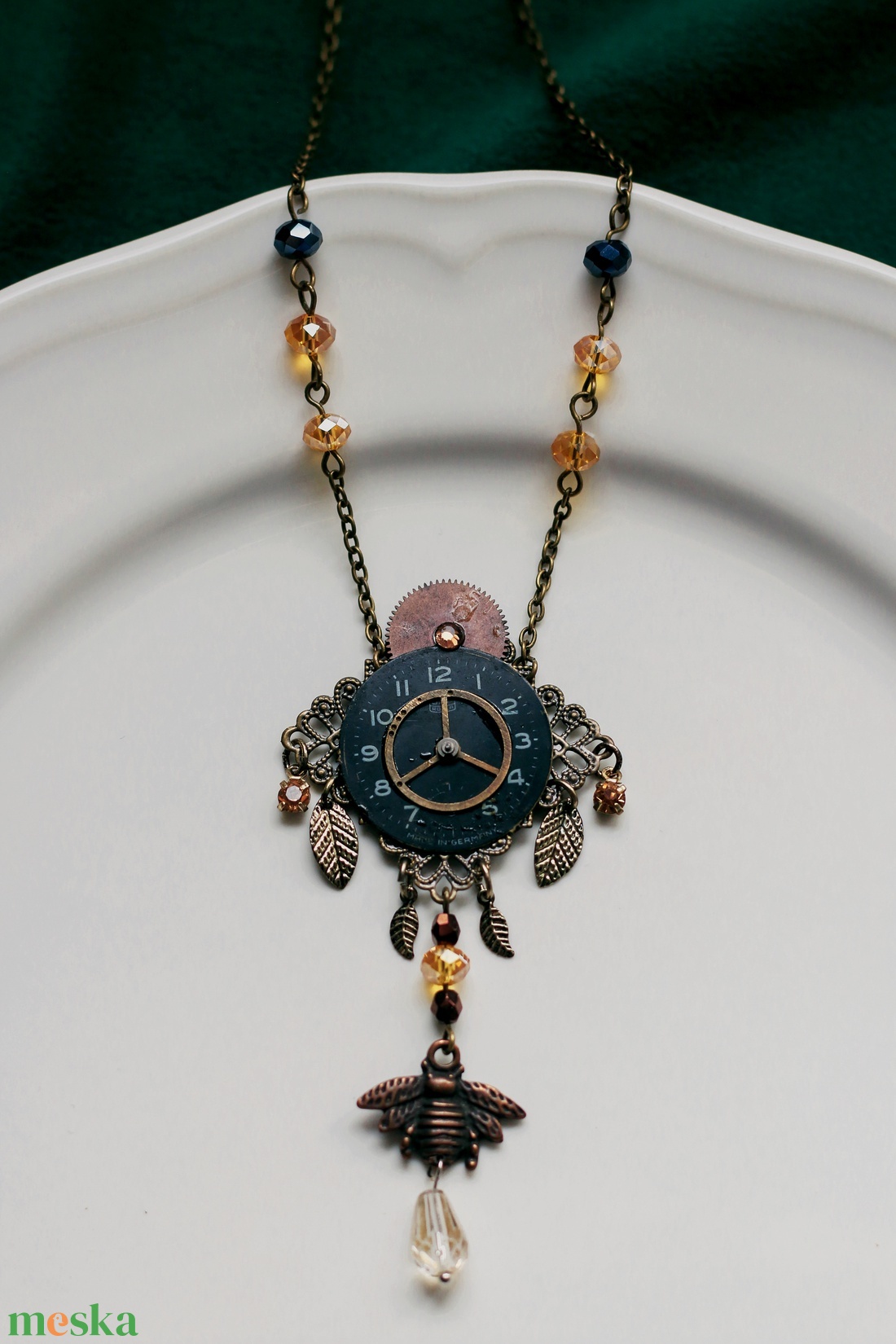 Pilot Officer Nathaniel Flower - steampunk nyaklánc - ékszer - nyaklánc - medálos nyaklánc - Meska.hu