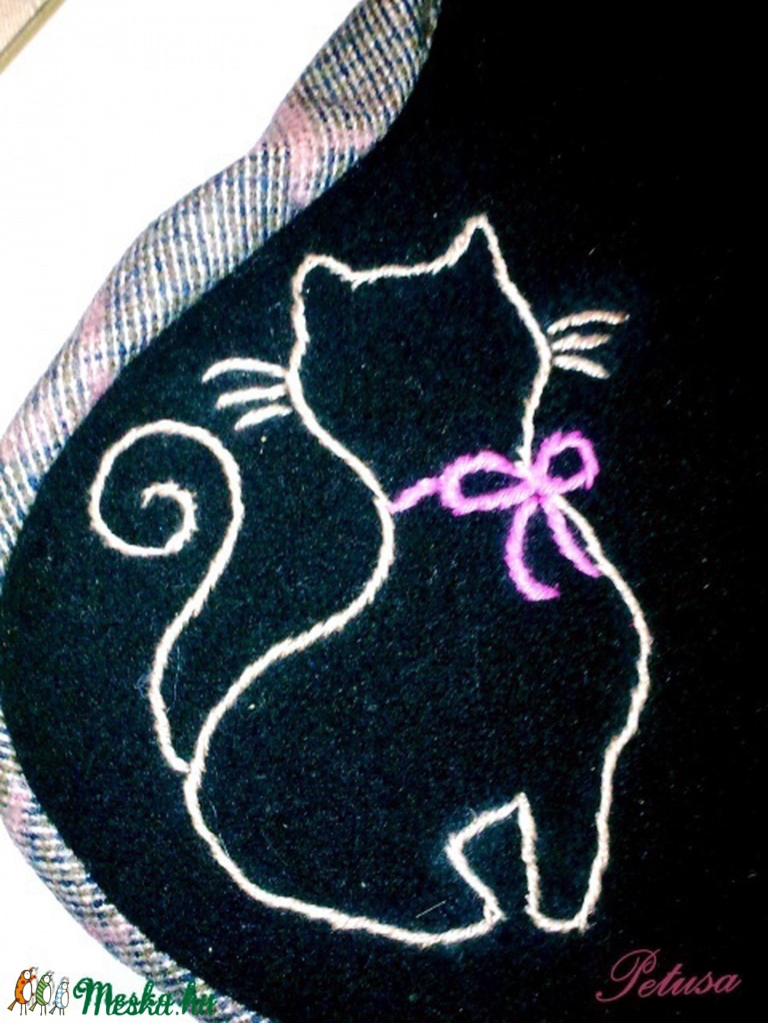 Bicikli Cica Macska, Nyeregvédő huzat, kerékpár / bicikli nyereg sapka, üléshuzat, nyereghuzat rózsaszín, cica, -  - Meska.hu