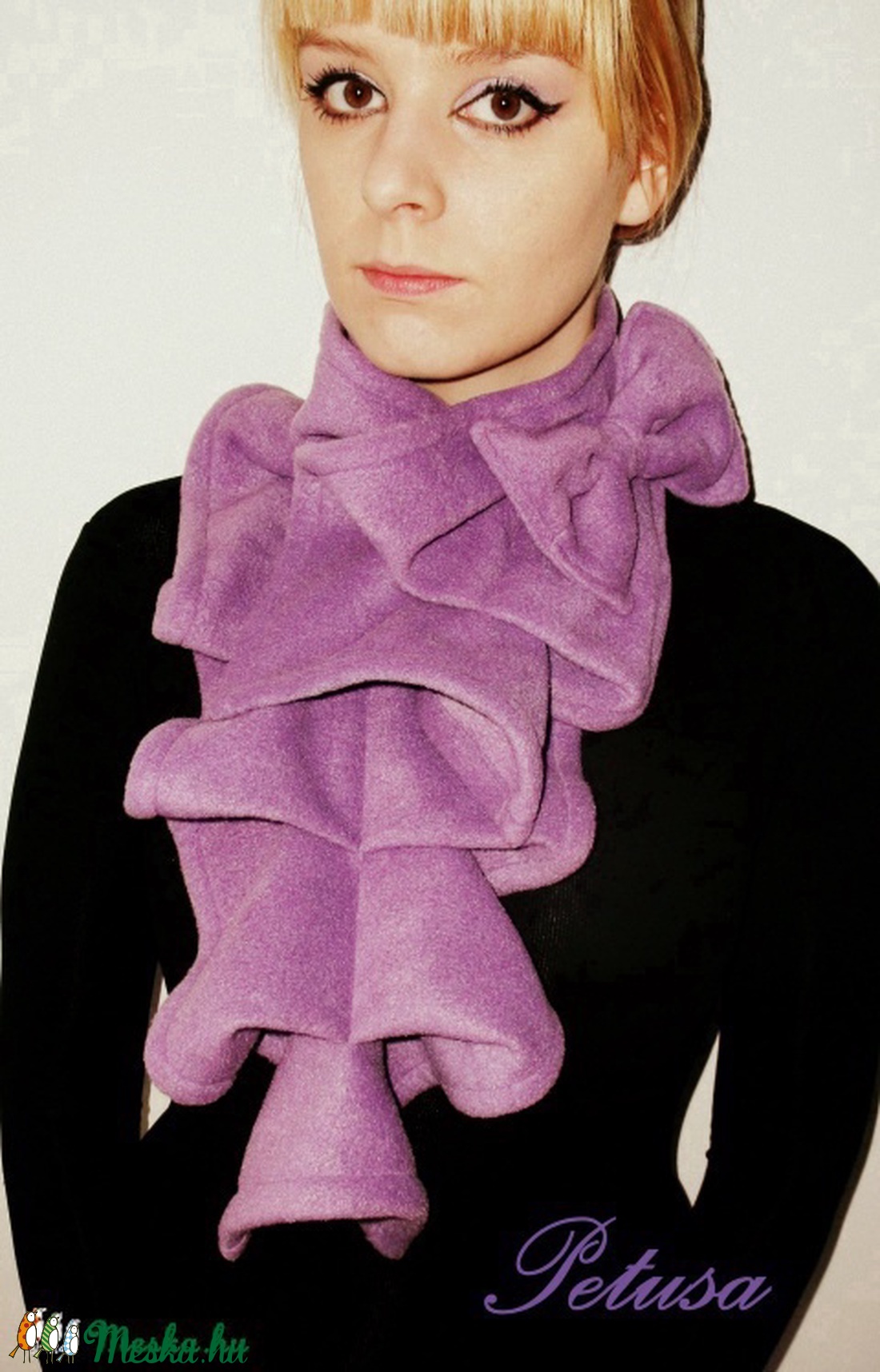 TAVASZI AKCIÓ -20%OFF Lila Sál Orgona  kámzsa körsál masni romantikus -  - Meska.hu