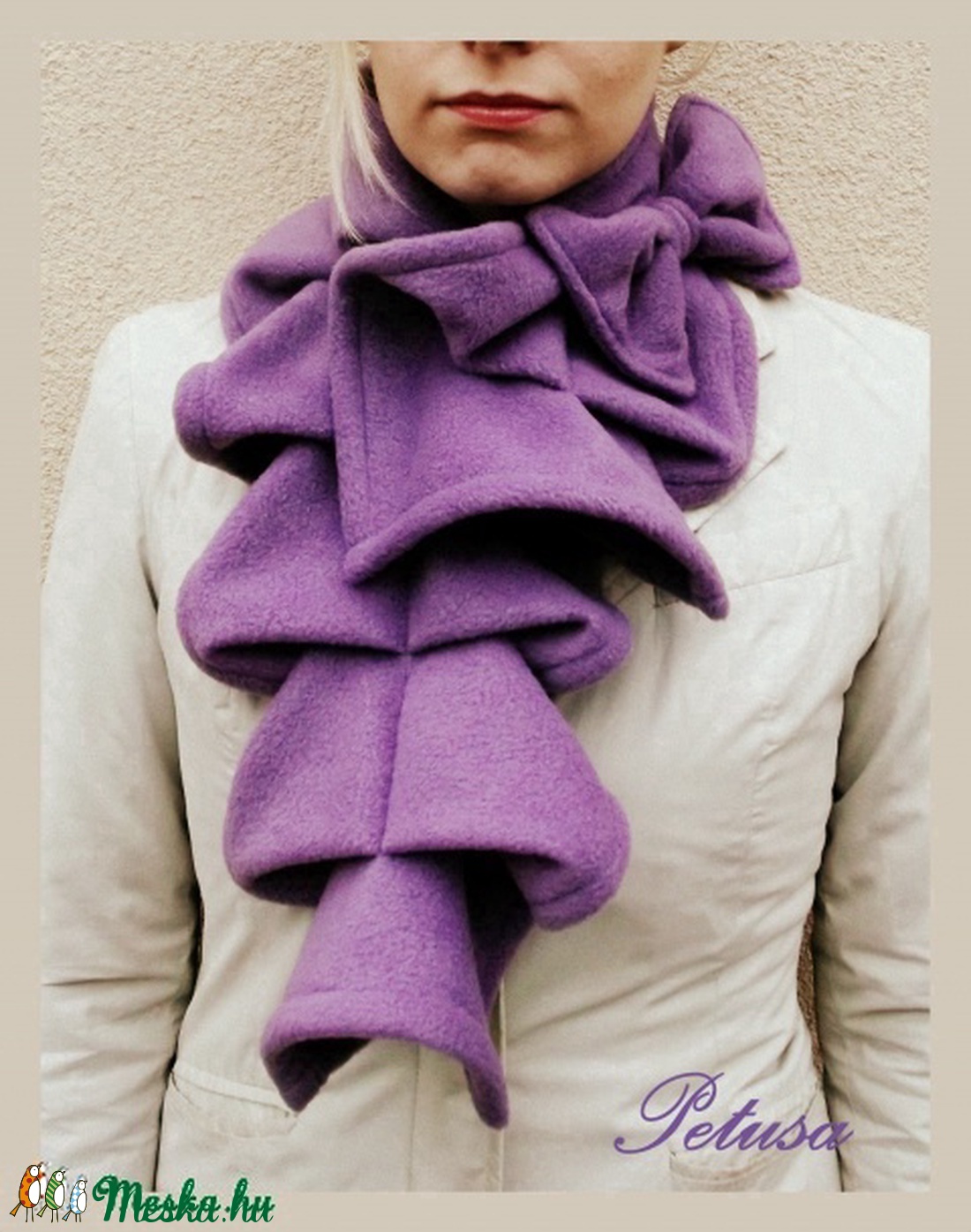 TAVASZI AKCIÓ -20%OFF Lila Sál Orgona  kámzsa körsál masni romantikus -  - Meska.hu