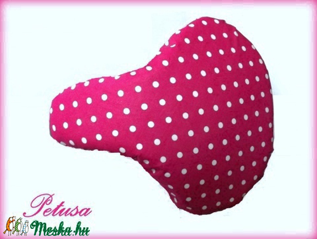 Bicikli üléshuzat ANNA RÉSZÉRE nyeregvédő kerékpár Fekete-fehér pöttyös  -  - Meska.hu