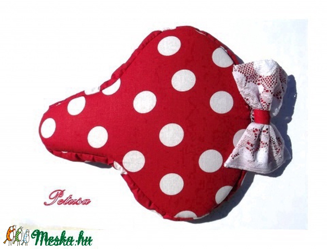 Bicikli üléshuzat ANNA RÉSZÉRE nyeregvédő kerékpár Fekete-fehér pöttyös  -  - Meska.hu