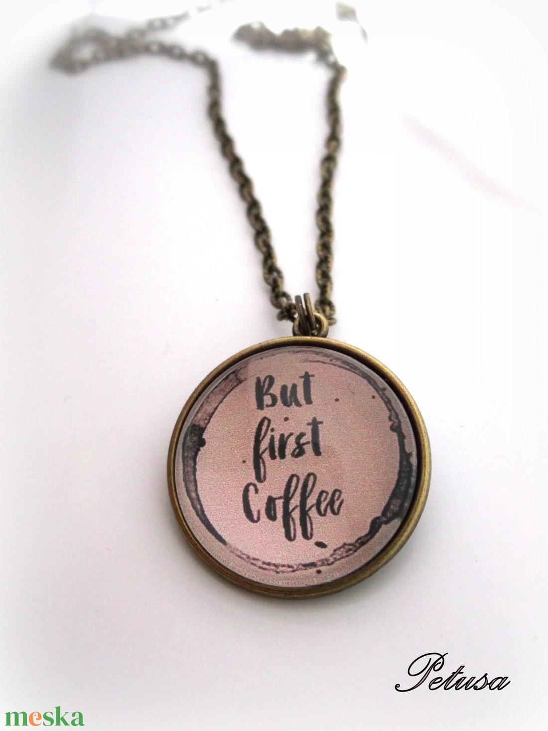 Kávé nyaklánc Kávés Coffee - ékszer - nyaklánc - medálos nyaklánc - Meska.hu