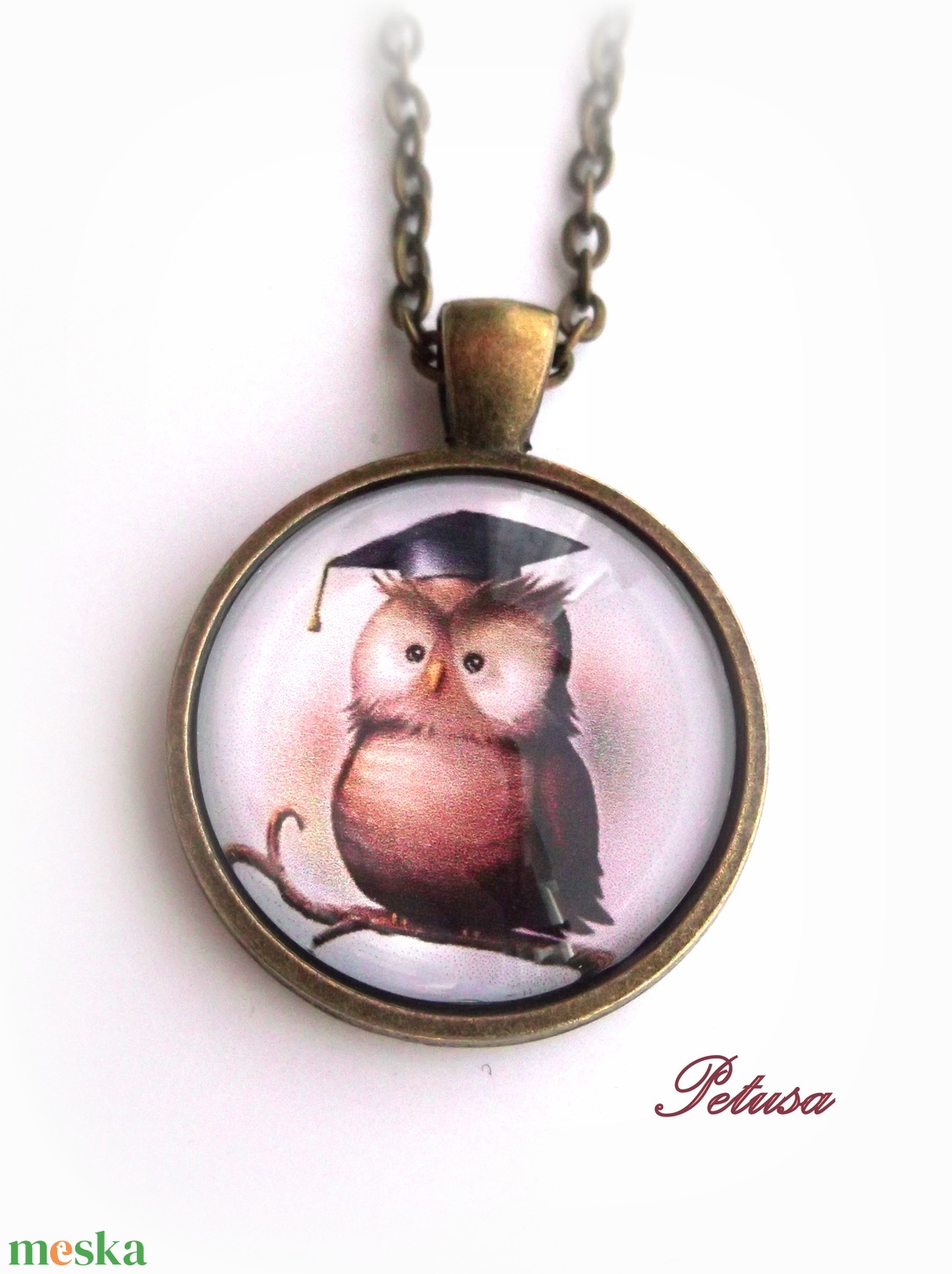 Baglyos bagoly nyaklánc ballagás - ékszer - nyaklánc - medálos nyaklánc - Meska.hu