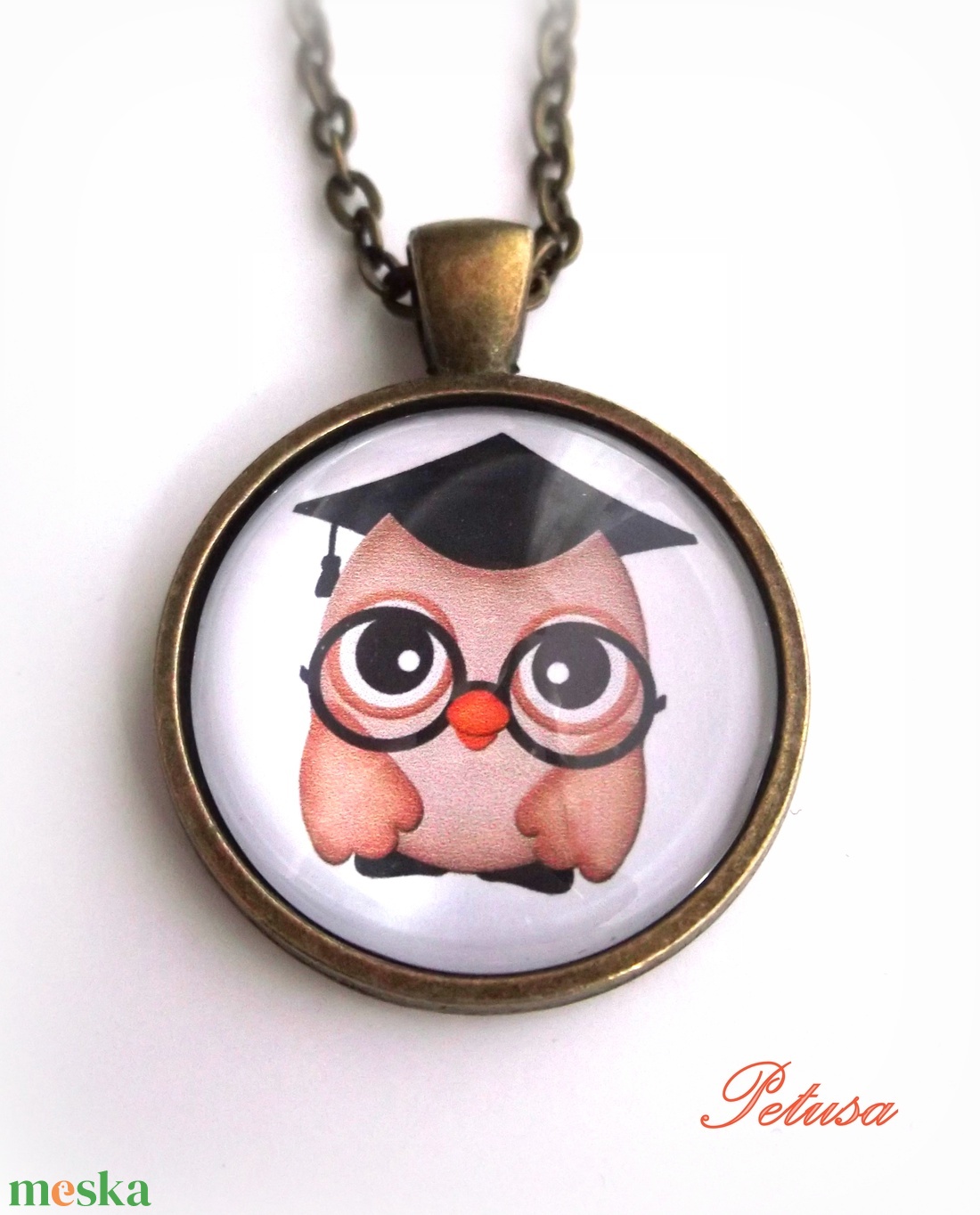 Baglyos bagoly nyaklánc ballagás - ékszer - nyaklánc - medálos nyaklánc - Meska.hu