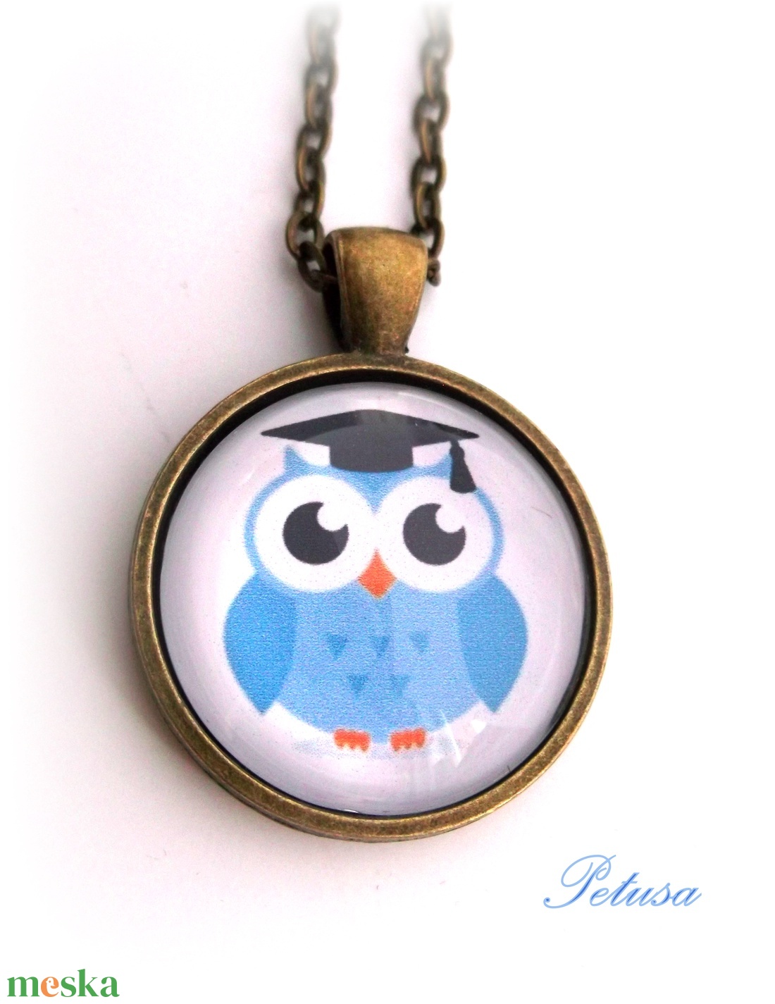 Baglyos bagoly nyaklánc ballagás - ékszer - nyaklánc - medálos nyaklánc - Meska.hu
