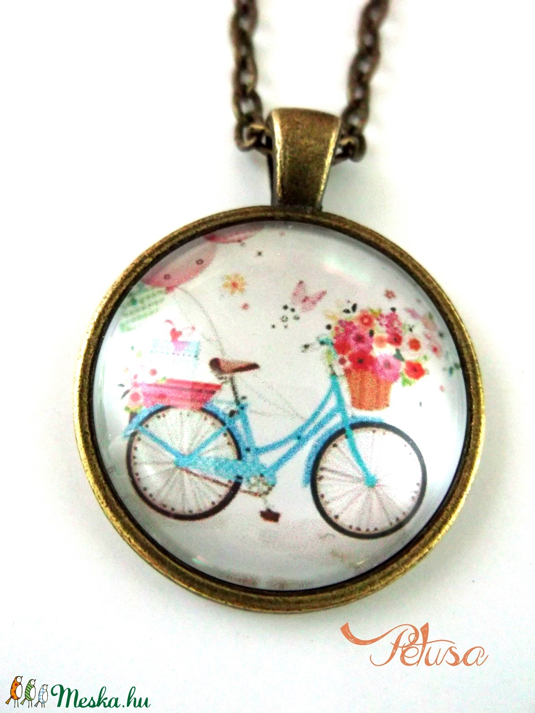 Biciklis Bringás Nyaklánc nyári  -  - Meska.hu