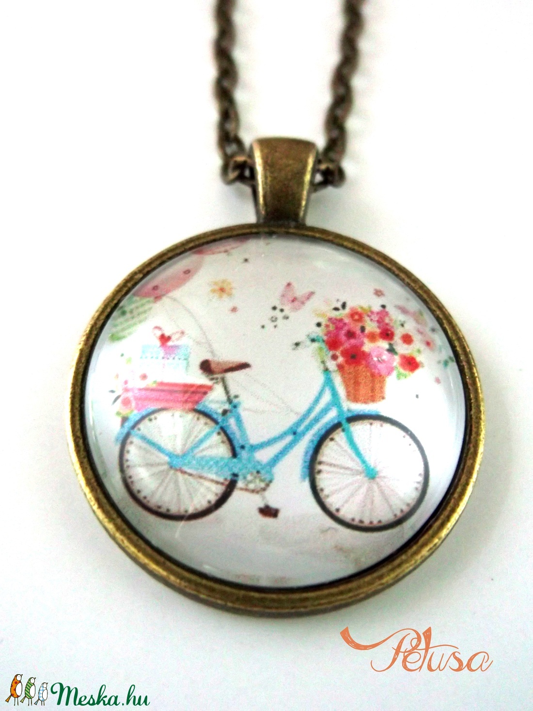 Biciklis Bringás Nyaklánc nyári  -  - Meska.hu