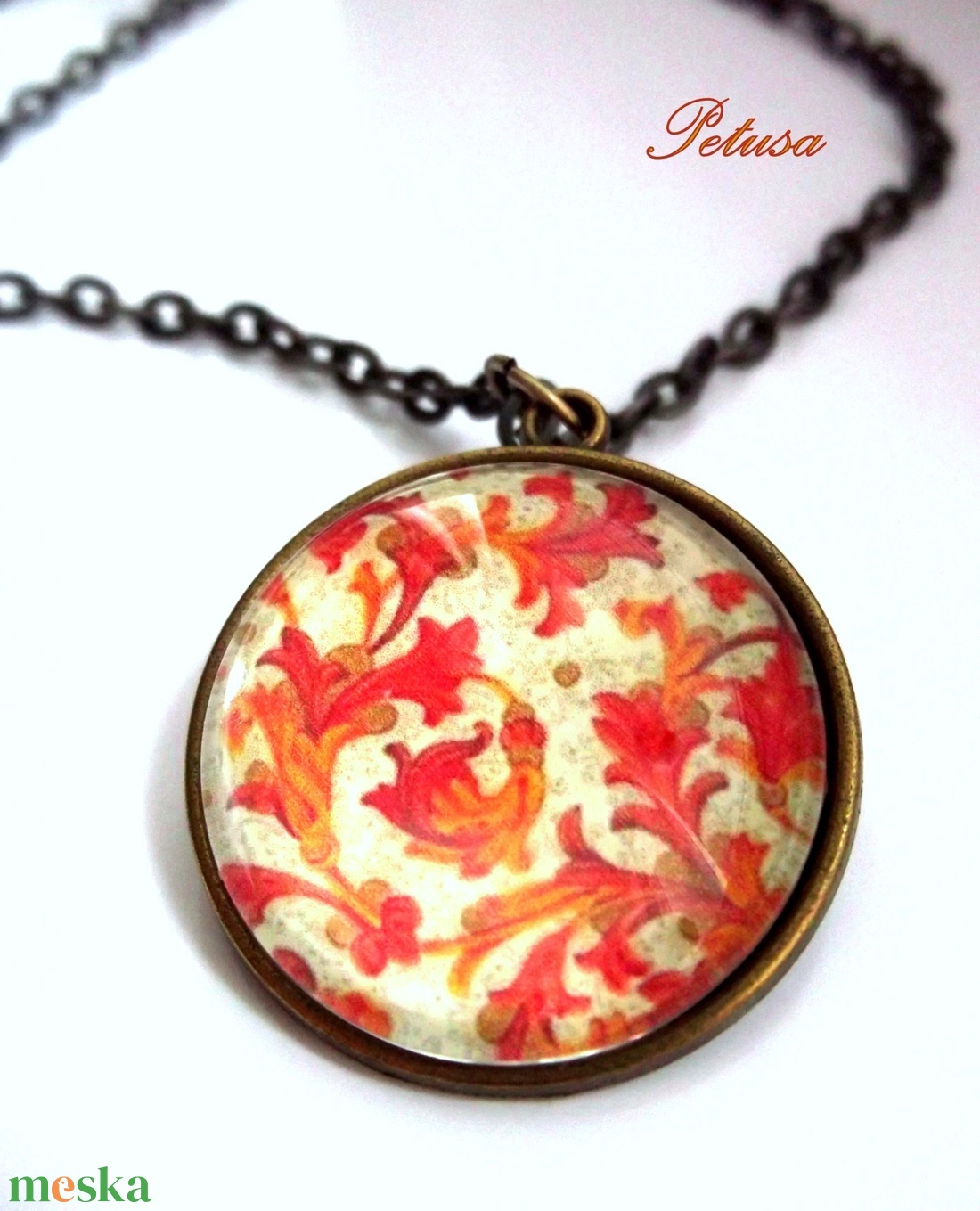 Őszi séta levelek nyaklánc fülbevaló szett - ékszer - ékszerszett - Meska.hu