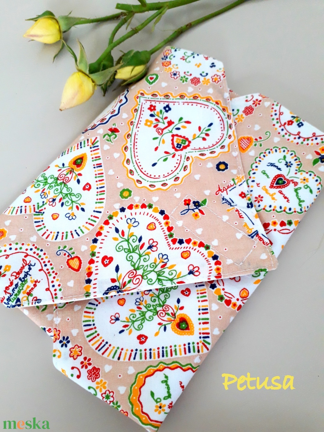 Vízhatlan újra szalvéta, szendvics csomagoló, Sandwich Lunch wrap mézeskalács - táska & tok - uzsonna- & ebéd tartó - szendvics csomagoló - Meska.hu