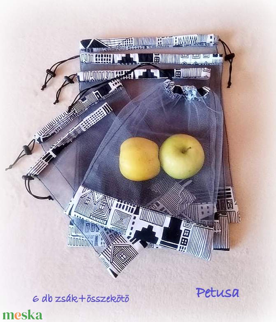 Tüll bevásárló zsák ÖKO zacskó férfi 6 db fekete fehér - táska & tok - bevásárlás & shopper táska - zöldség/gyümölcs zsák - Meska.hu Tüll bevásárló zsák ÖKO zacskó férfi 6 db fekete fehér - táska & tok - bevásárlás & shopper táska - zöldség/gyümölcs zsák - Meska.hu