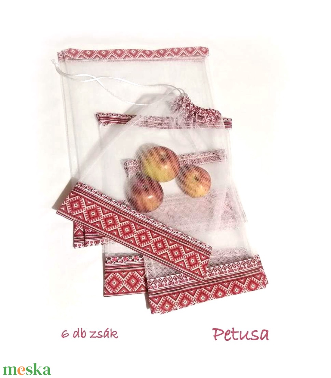 Tüll bevásárló zsák ÖKO zacskó 6 db piros népi skandináv norvég mintás - táska & tok - bevásárlás & shopper táska - zöldség/gyümölcs zsák - Meska.hu Tüll bevásárló zsák ÖKO zacskó 6 db piros népi skandináv norvég mintás - táska & tok - bevásárlás & shopper táska - zöldség/gyümölcs zsák - Meska.hu