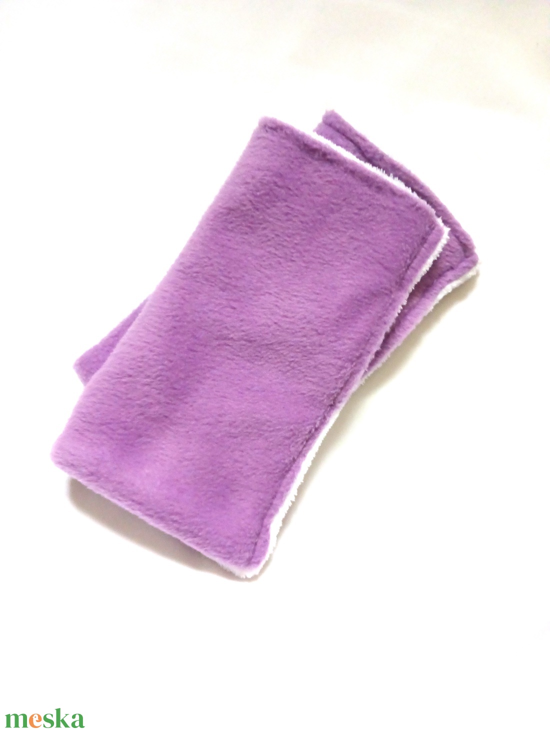 Lila Polár kézmelegítő, ujjatlan kesztyű wellsoft anyaggal bélelve - ruha & divat - sál, sapka, kendő - kesztyű - Meska.hu