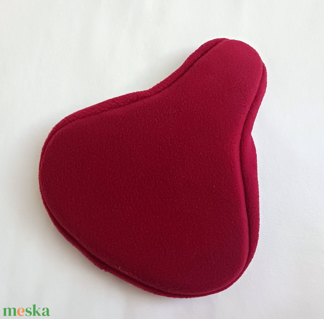 Mély piros polár őszi/ téli kerékpár üléshuzat nyereghuzat ülésdíszítő - játék & sport - sport és kikapcsolódás - kerékpározás - nyereghuzat - Meska.hu