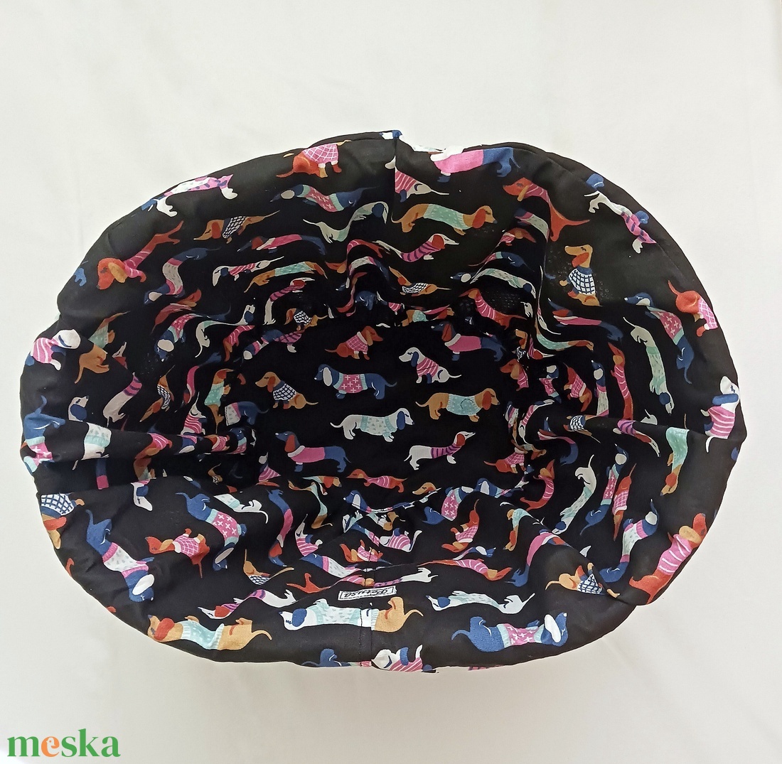 Tacskómintás kerékpár kosárbélés - játék & sport - sport és kikapcsolódás - kerékpározás - bicikli kosár huzat - Meska.hu