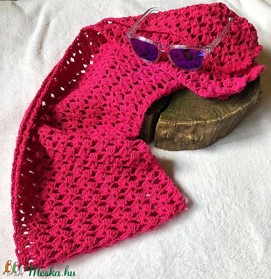 Pink sál - ruha & divat - sál, sapka, kendő - sál - Meska.hu Pink sál - ruha & divat - sál, sapka, kendő - sál - Meska.hu