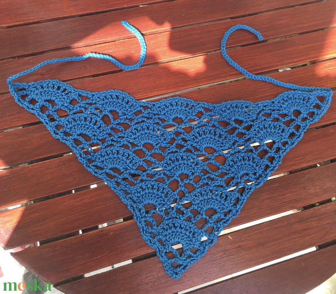 Óceán horgolt bandana kendő - ruha & divat - sál, sapka, kendő - kendő - Meska.hu Óceán horgolt bandana kendő - ruha & divat - sál, sapka, kendő - kendő - Meska.hu