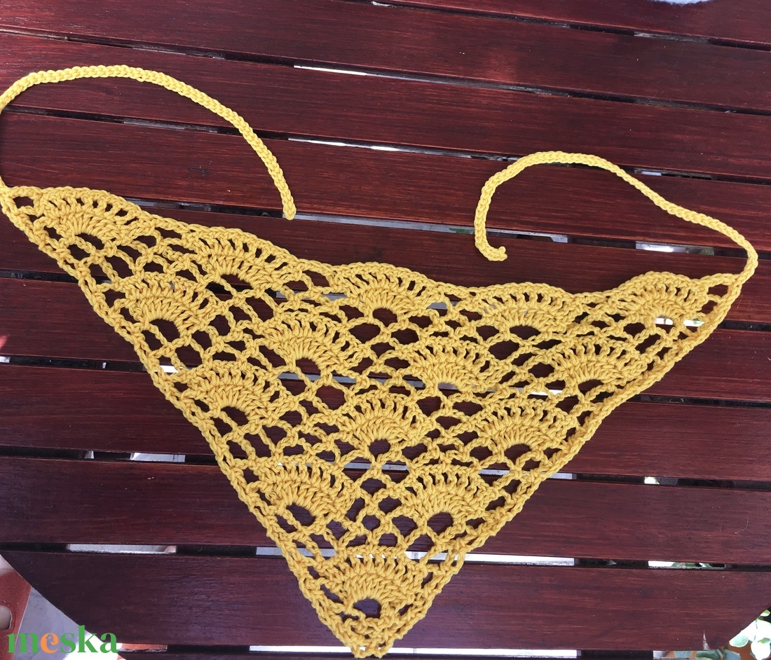 Sárga horgolt bandana kendő - ruha & divat - sál, sapka, kendő - kendő - Meska.hu Sárga horgolt bandana kendő - ruha & divat - sál, sapka, kendő - kendő - Meska.hu