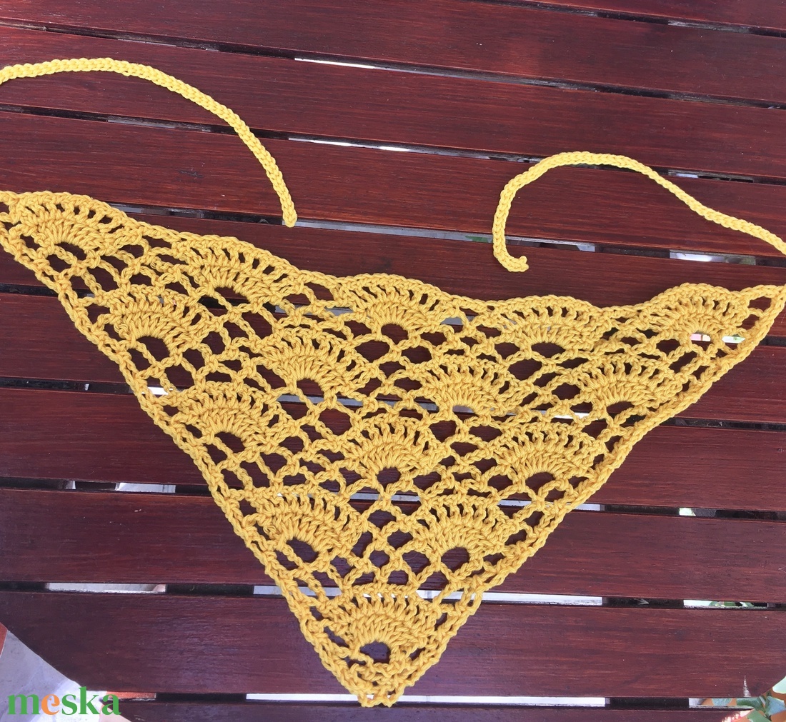 Sárga horgolt bandana kendő - ruha & divat - sál, sapka, kendő - kendő - Meska.hu Sárga horgolt bandana kendő - ruha & divat - sál, sapka, kendő - kendő - Meska.hu