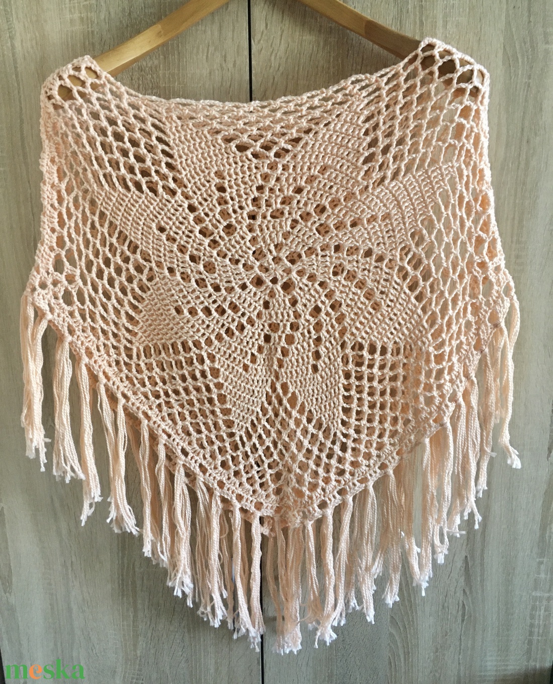 Barack poncsó  - ruha & divat - női ruha - poncsó - Meska.hu Barack poncsó  - ruha & divat - női ruha - poncsó - Meska.hu