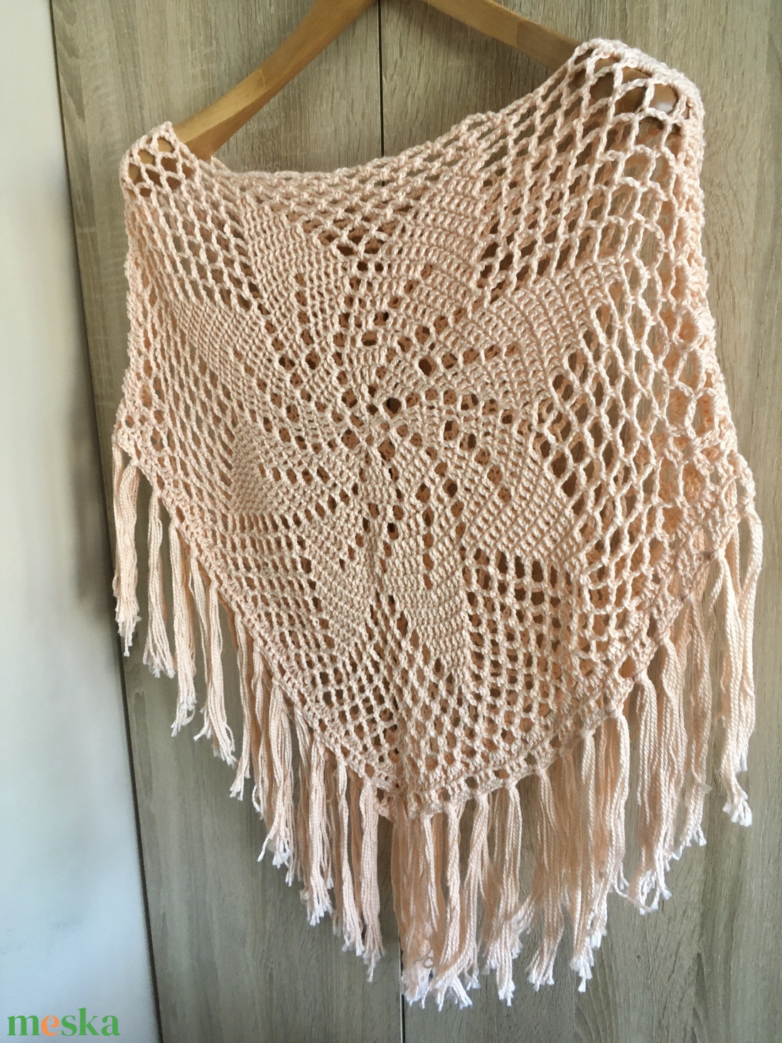 Barack poncsó  - ruha & divat - női ruha - poncsó - Meska.hu Barack poncsó  - ruha & divat - női ruha - poncsó - Meska.hu