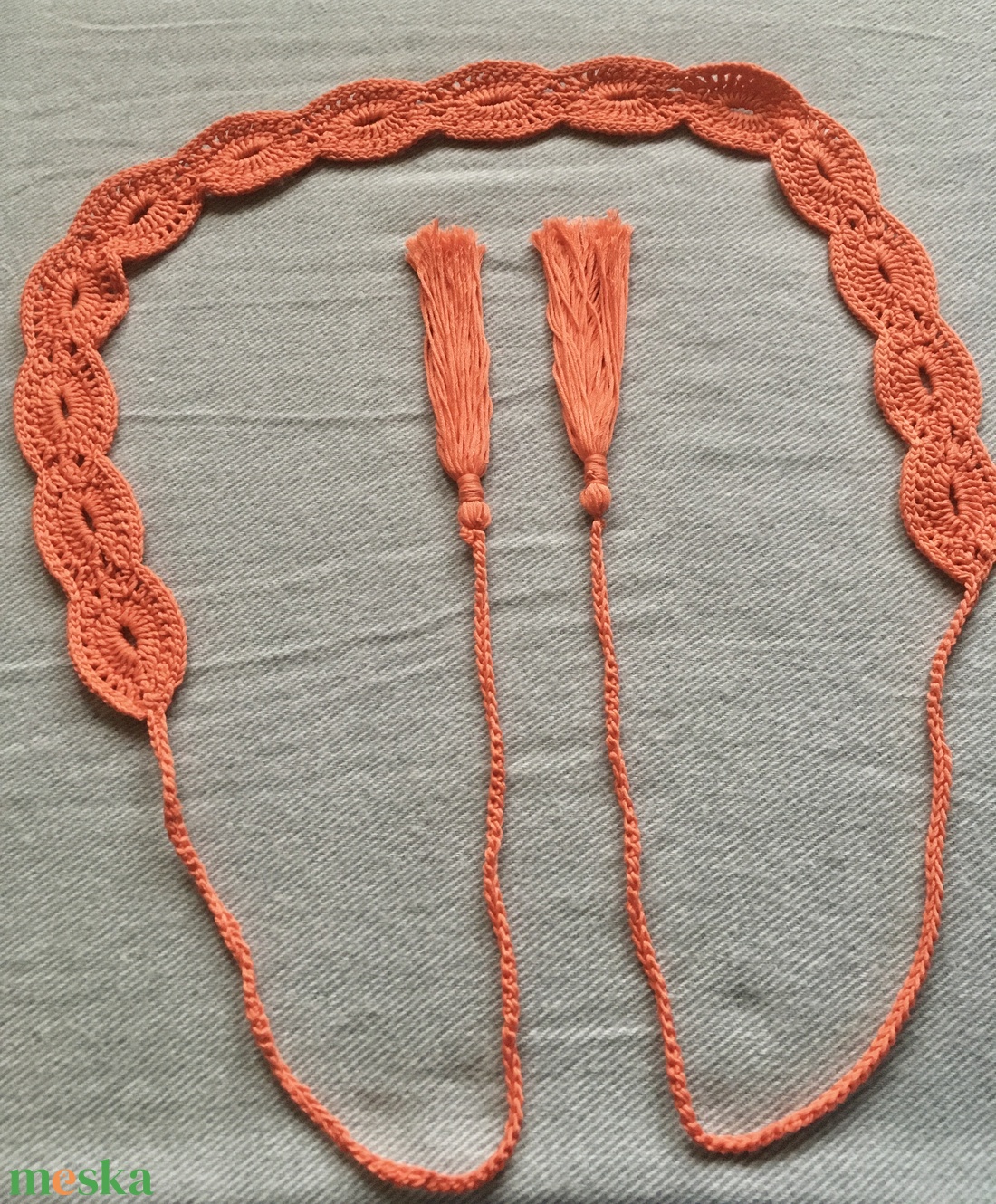 Orange bojtos öv - ruha & divat - öv & övcsat - öv - Meska.hu