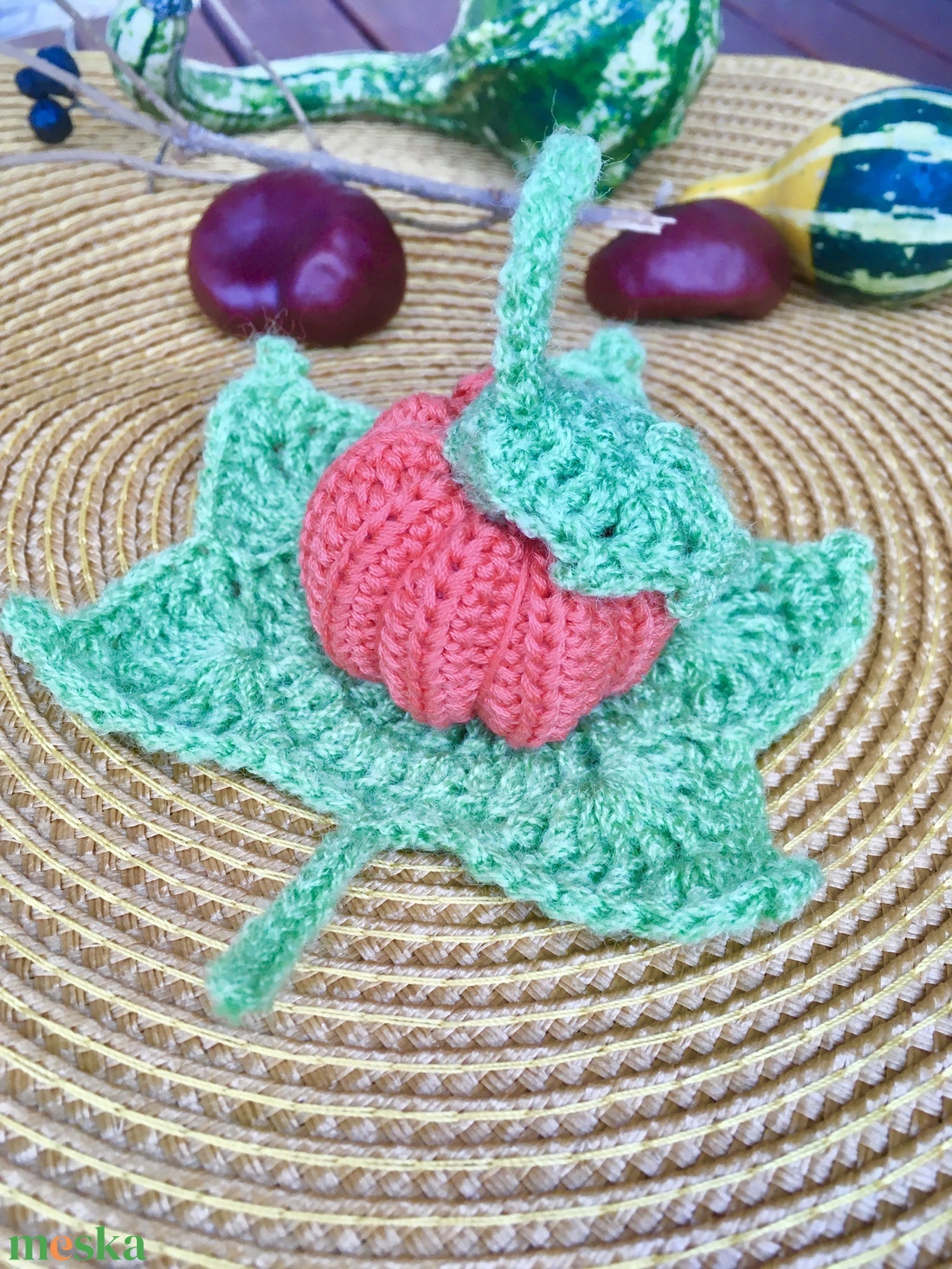 Asztali tök dísz 1. - otthon & életmód - dekoráció - asztal és polc dekoráció - asztaldísz - Meska.hu