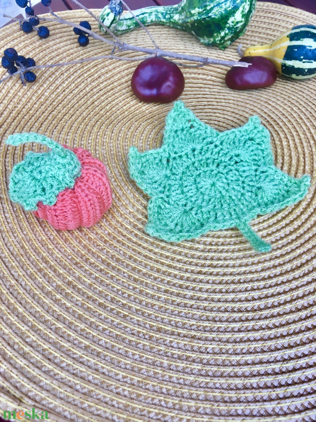 Asztali tök dísz 2. - otthon & életmód - dekoráció - asztal és polc dekoráció - asztaldísz - Meska.hu