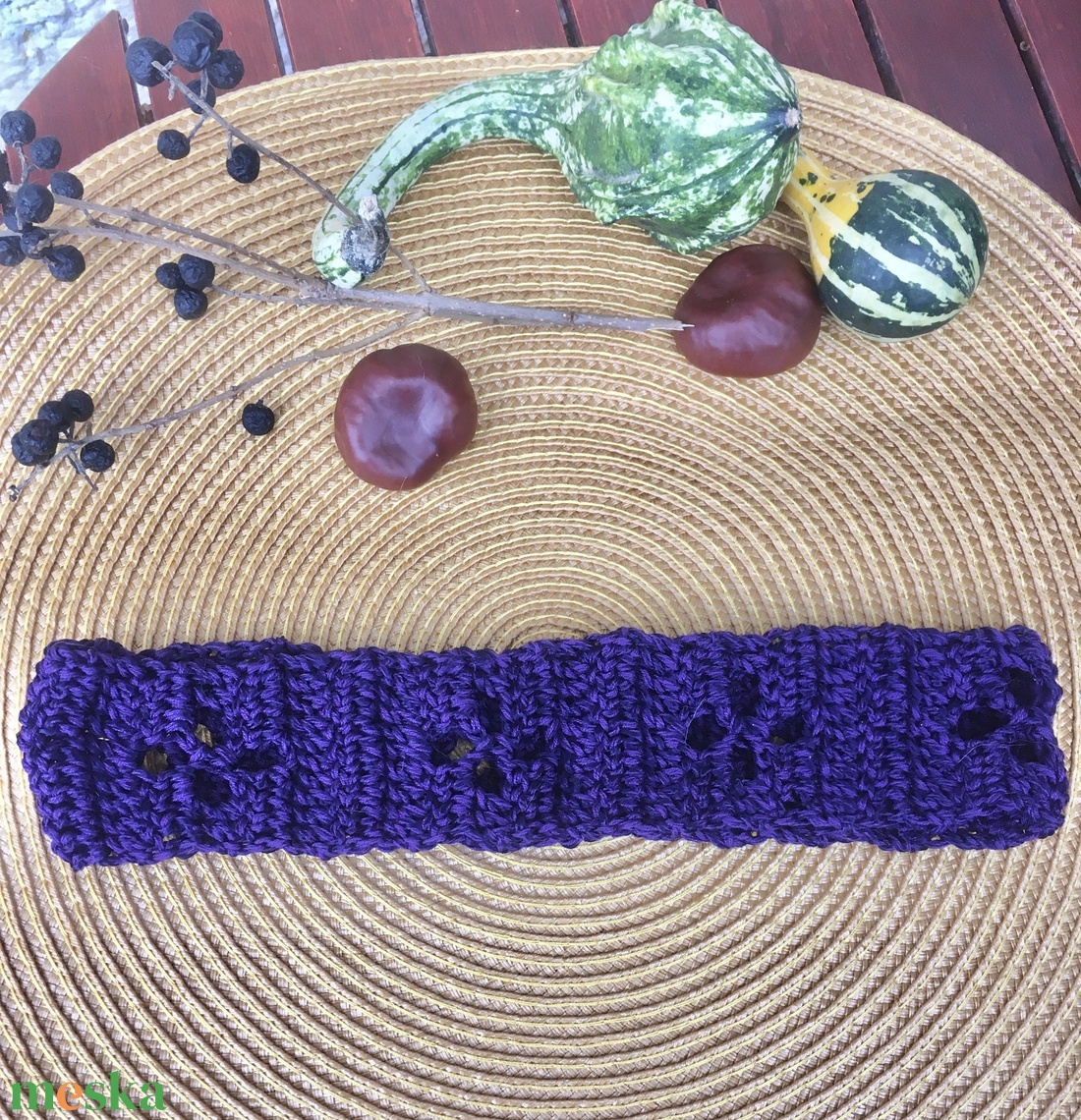 Lila hajpánt - ruha & divat - hajdísz & hajcsat - hajráf & hajpánt - Meska.hu