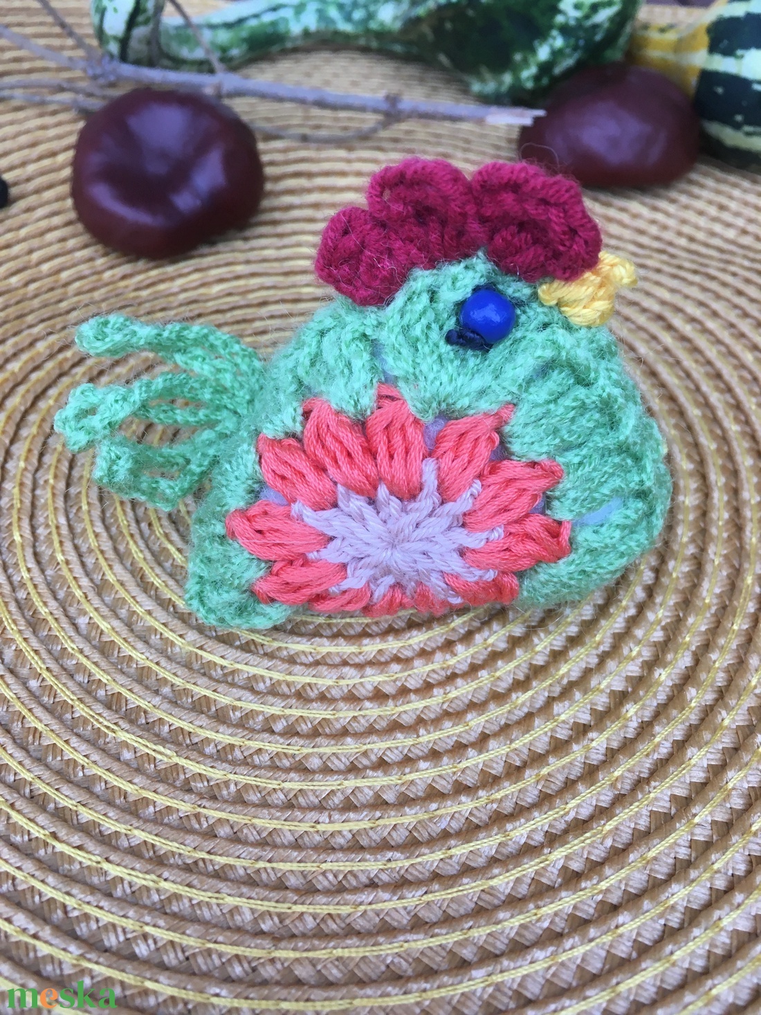 Horgolt tyúk 1. - otthon & életmód - dekoráció - asztal és polc dekoráció - asztaldísz - Meska.hu