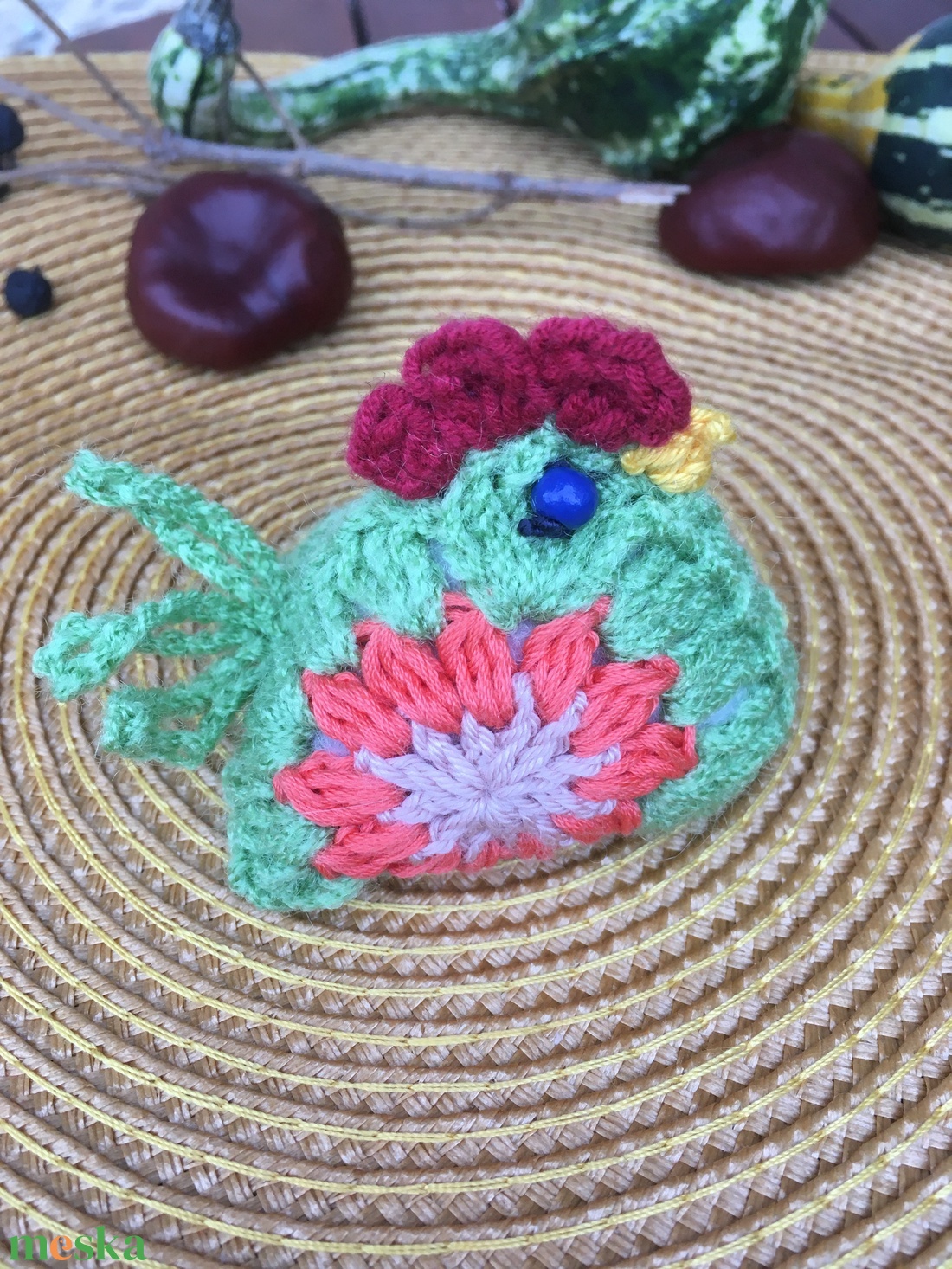 Horgolt tyúk 1. - otthon & életmód - dekoráció - asztal és polc dekoráció - asztaldísz - Meska.hu