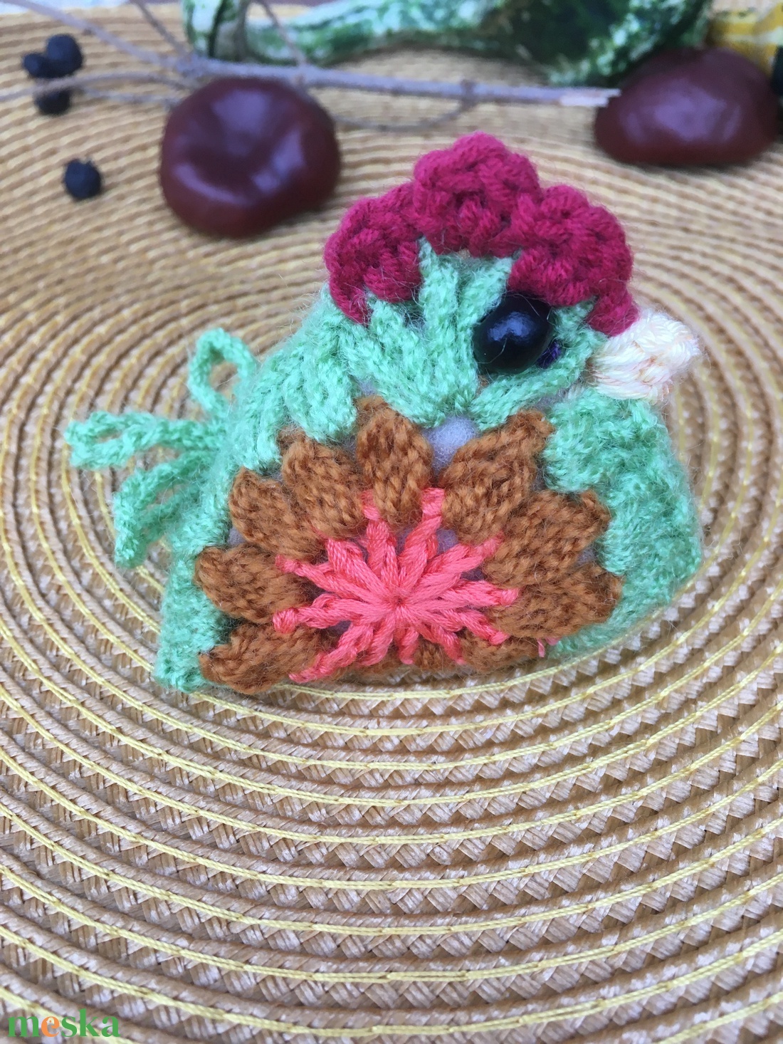 Horgolt tyúk 2. - otthon & életmód - dekoráció - asztal és polc dekoráció - asztaldísz - Meska.hu