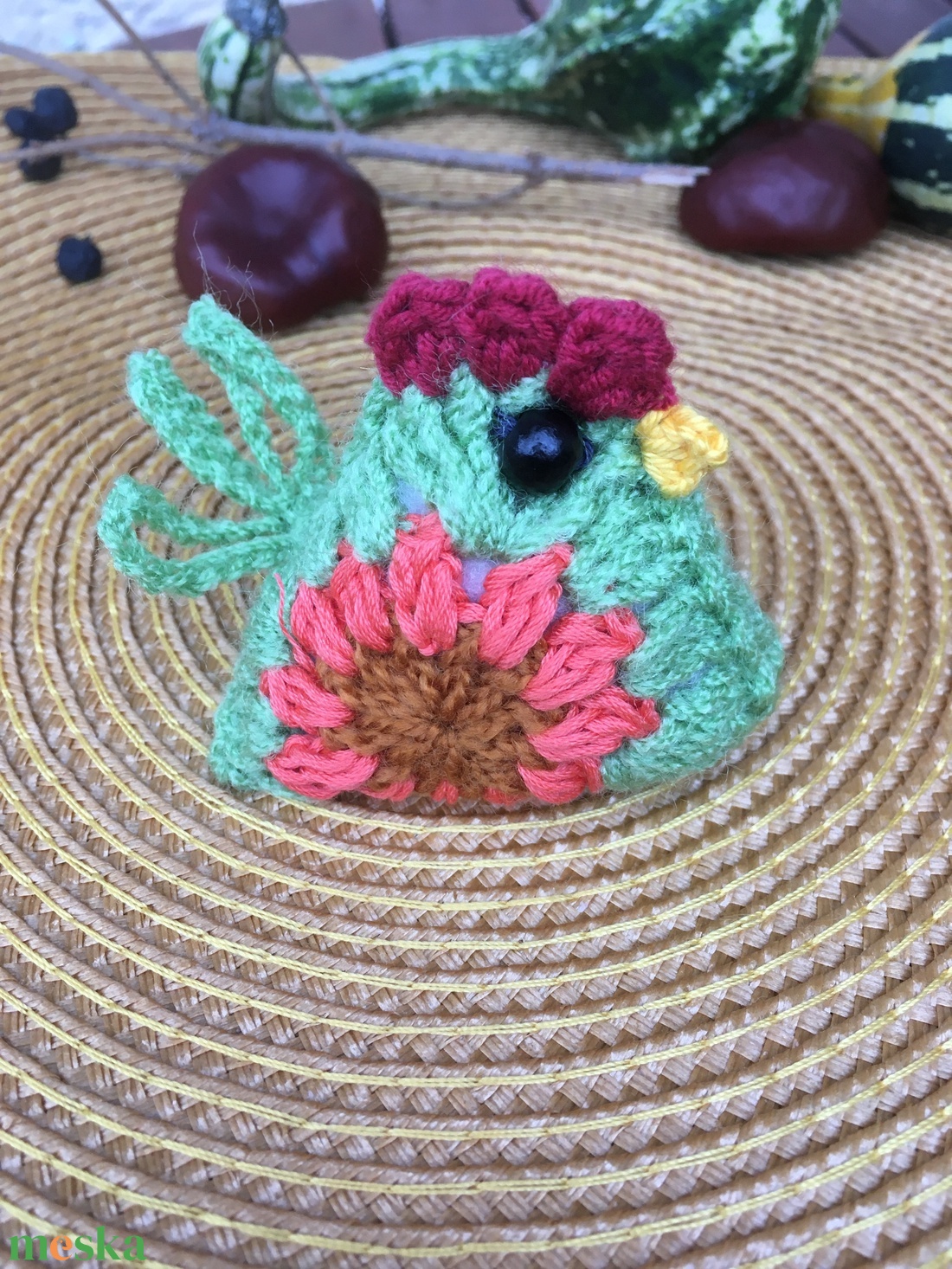 Horgolt tyúk 3. - otthon & életmód - dekoráció - asztal és polc dekoráció - asztaldísz - Meska.hu